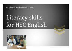 Literacy demands of HSC English_2014