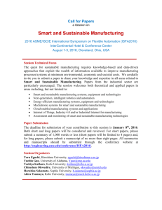 Smart and Sustainable Manufacturing