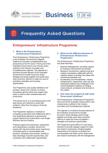 Entrepreneurs` Infrastructure Programme