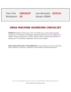 osha machine guarding checklist