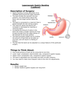 Laparoscopic Gastric Banding (LapBand) Description of Surgery