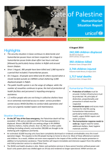 Read the Humanitarian needs & UNICEF response in Gaza