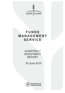 Quarterly Investment Report, 30 June 2015