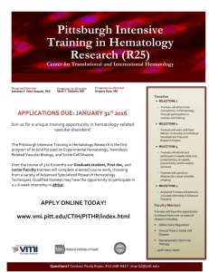 Join us for a unique training opportunity in hematology