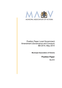 Position Paper Local Government Amendment (Governance and