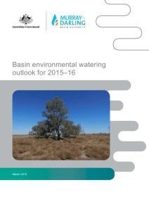 Basin environmental watering outlook for 2015-16 - Murray