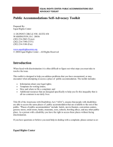 public accommodations self-advocacy toolkit