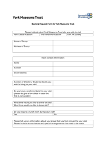 Booking Request Form for York Museums Trust