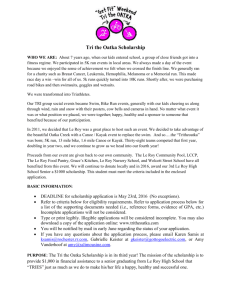 Scholarship Application - TRI THE OATKA`s Get Fit Races