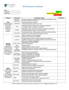 5S Evaluation Checklist