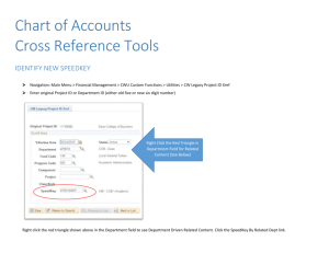 Chart of Accounts Cross Reference Tools