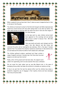 Mysteries and curses - St Marys Primary School Ashford