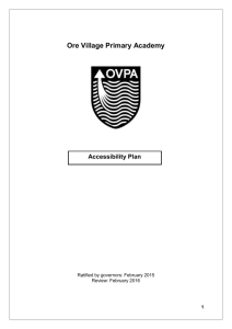 OVPA Accessibilty Plan - Ore Village Primary Academy