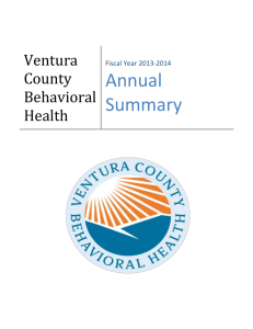 VCBH Annual Summary - Ventura County Health Care Agency