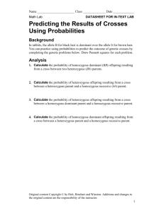 Predicting the Results of Crosses Using Probabilities