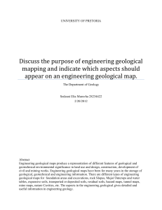 Discuss the purpose of engineering geological mapping and