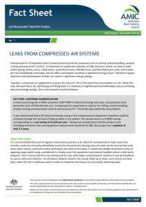 Leaks from Compressed Air Systems