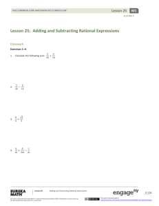 Algebra II Module 1, Topic C, Lesson 25: Student Version