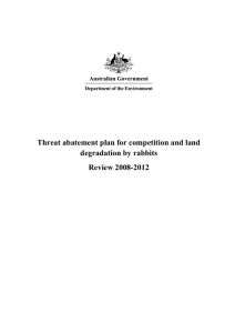 Threat abatement plan for competition and land degradation by