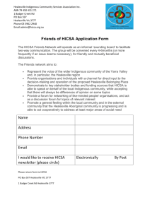Friends of HICSA Application