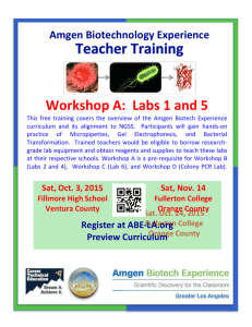 Labs 1 and 5 - OC Biotech Education