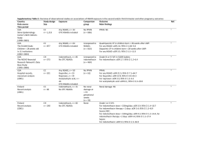 Supplementary Table 2. Overview of observational studies on