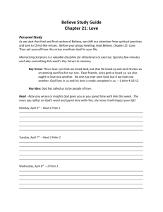 Believe Study Guide - New Chapter 21