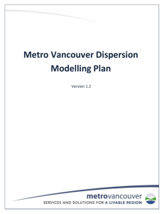 Metro Vancouver Dispersion Modelling Plan