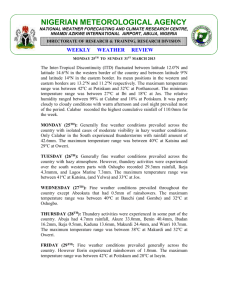 WxRev-WK13 MAR 2013 - Nigerian Meteorological Agency