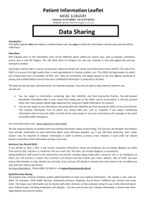 Data sharing leaflet