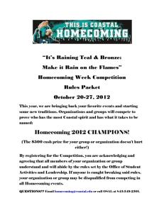 Homecoming 2012 Rules Packet - Coastal Carolina University