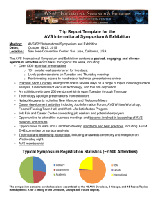 Trip Report Template for the AVS International Symposium