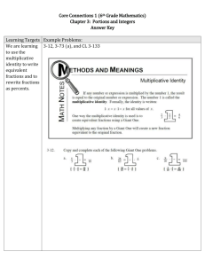 Chapter 3 math review packet answer key