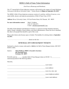 link to ticket form for the Hall of Fame Induction