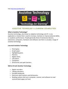 Assistive Technology and Learning Disabilities