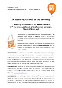 XX bookshop puts xxxx on the party map Xx Bookshop to join the