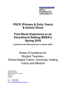 8 b PGCE BEES1 Notes of Guidance 2015 16