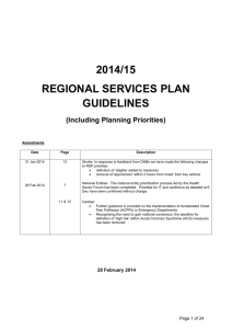 regional services plan guidelines