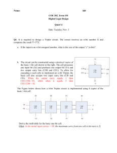 Q1. It is required to design a Tripler circuit. The circuit receives an n