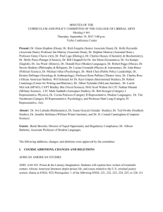 MINUTES OF THE CURRICULUM AND POLICY COMMITTEE OF