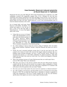 Case Example: Reservoir-induced seismicity at Nurek Reservoir in