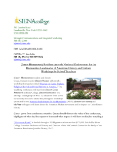 press release - Siena College