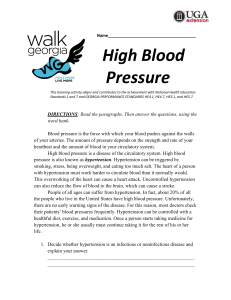 "High Blood Pressure" Exercise