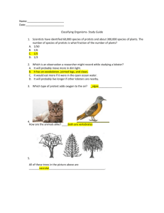 Name: Date: Classifying Organisms- Study Guide Scientists have