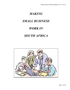 Making small business work in South Africa