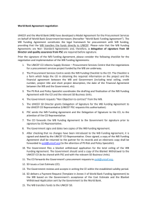 WB Funding Agreement Guidance Note for Country Offices