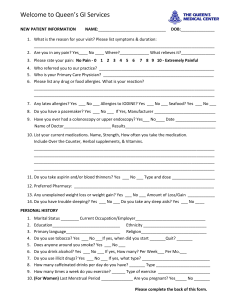 New patient information form