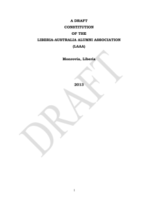 Liberia -Australia Alumni Association draft constitution
