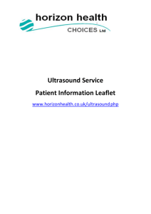 Ultrasound Service Patient Information Leaflet www.horizonhealth