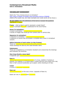 Animation Lecture Worksheet (Word)